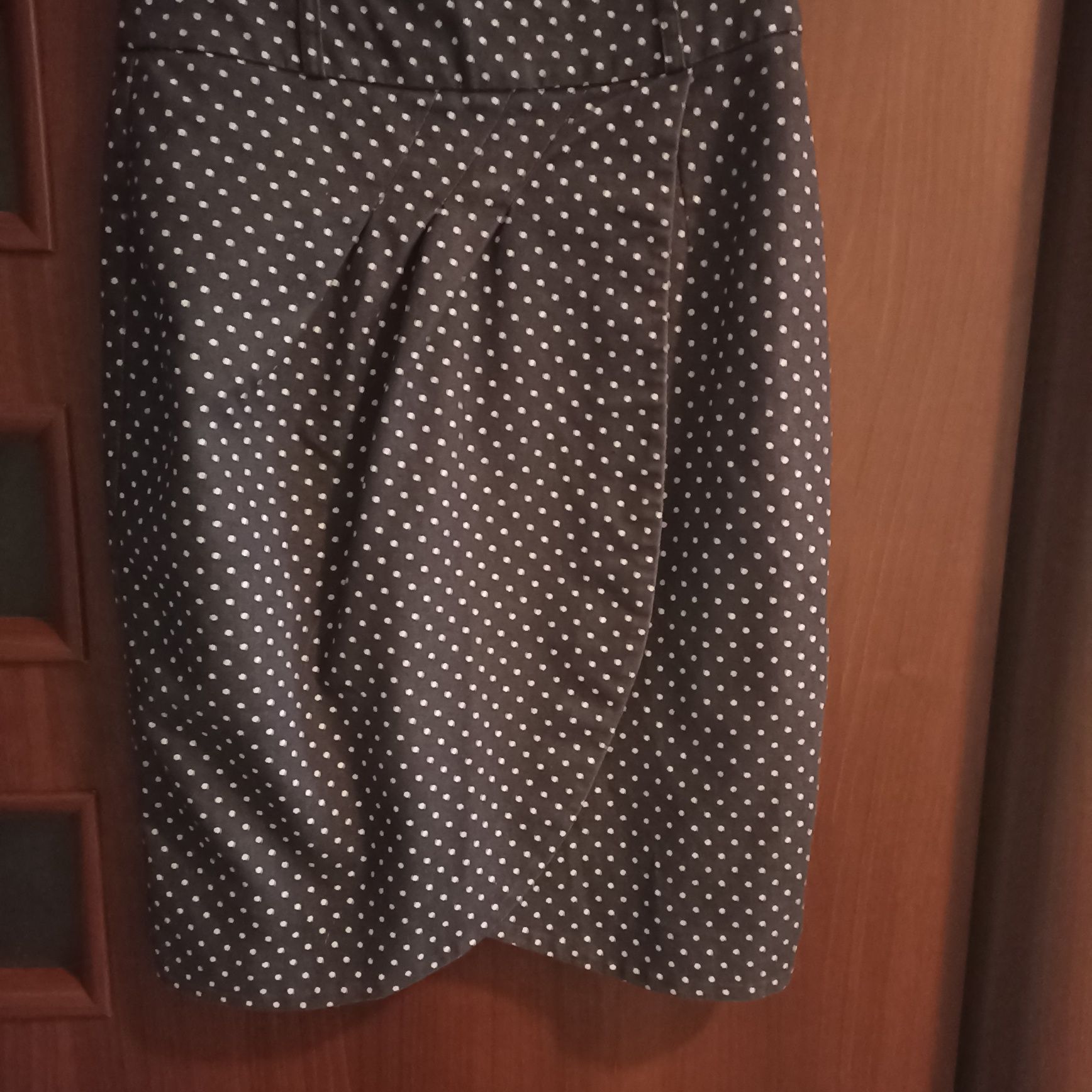 Granatowa sukienka w groszki Orsay 36