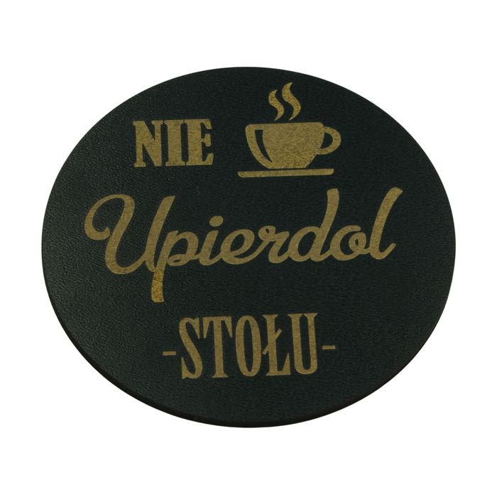 5x Podkładka pod kubek drewniana zestaw podkładki na stół Czarne