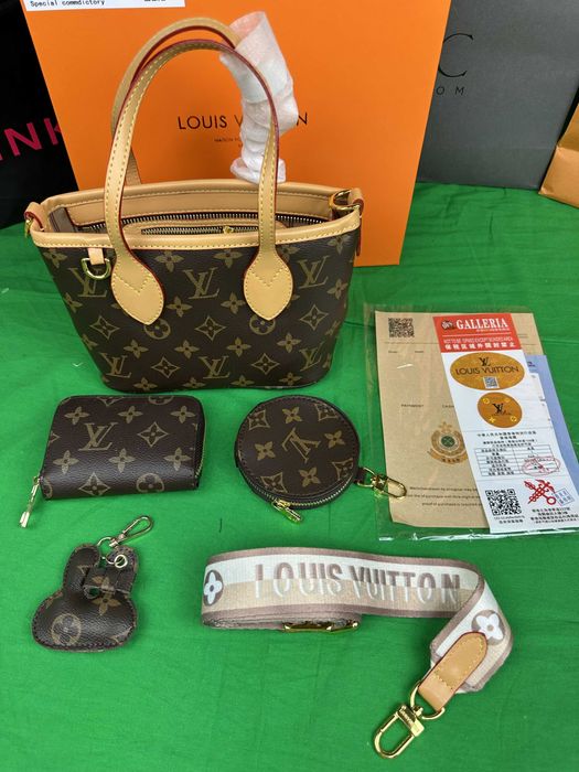 Komplet Torebka damska Louis Vuitton jasna monogram pelne logowanie