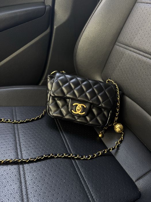 Сумка Chanel чорна міні , сумка Canel