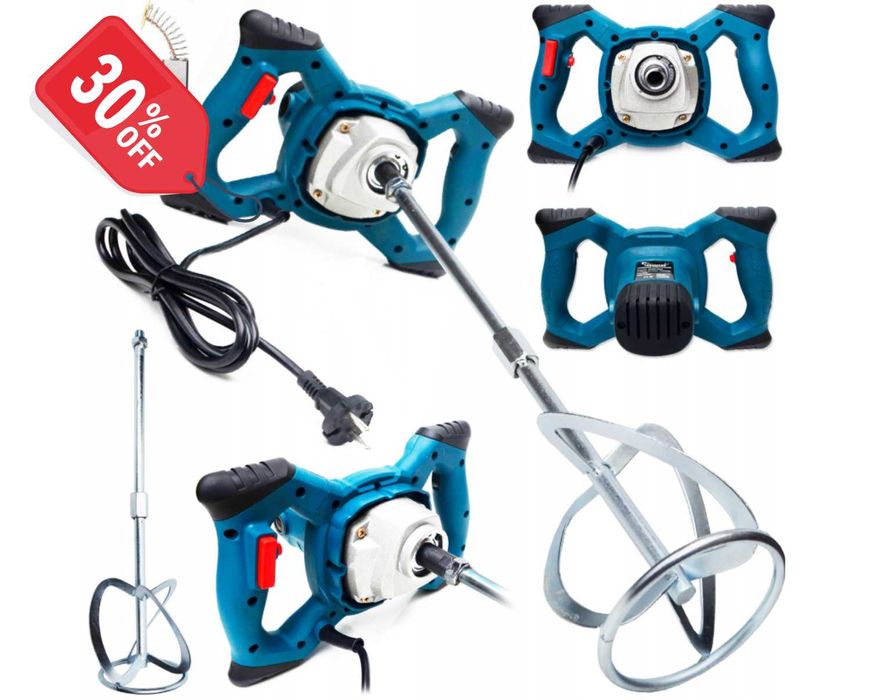 MIESZADŁO Do Zapraw Kleju Tynku Betonu Mieszalnik 3200W WYPRZEDAŻ -30%