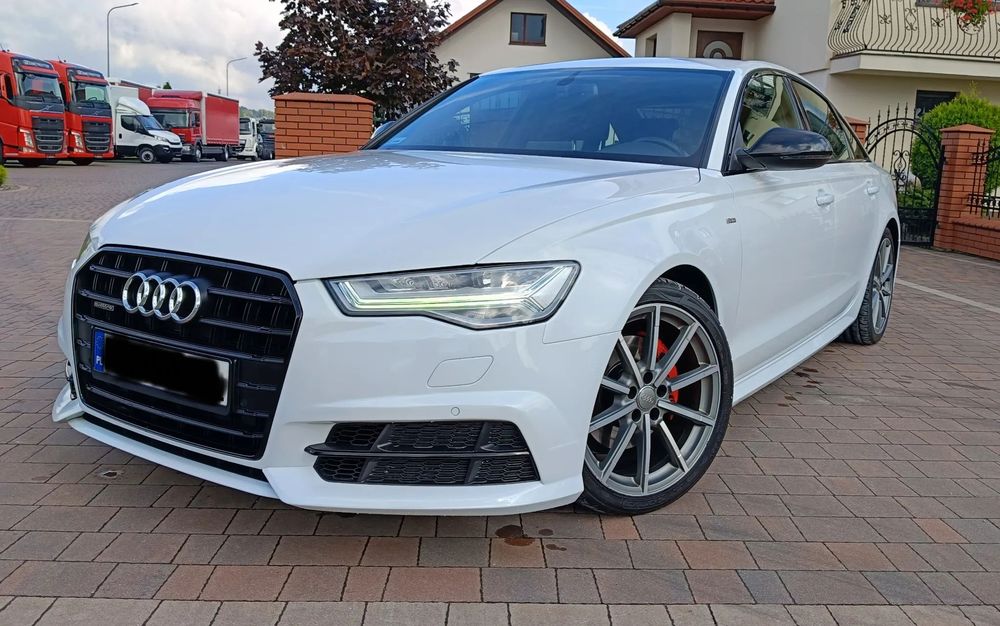 Audi A6 Limousine C7 LIFT 2.0 TDI 190Koni S-Line QUATTRO S-tronic Navi LED Biała perła