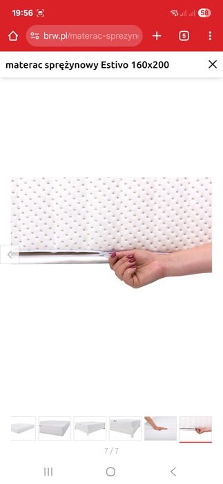 Estivo 160x200 materac sprężynowy 7 stref h3 wys.28 cm