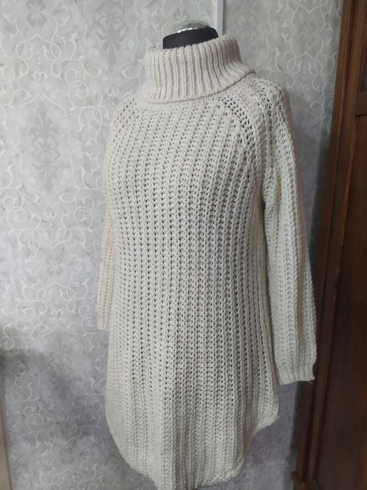 Подовжений светер плаття сукня тепла в'язана