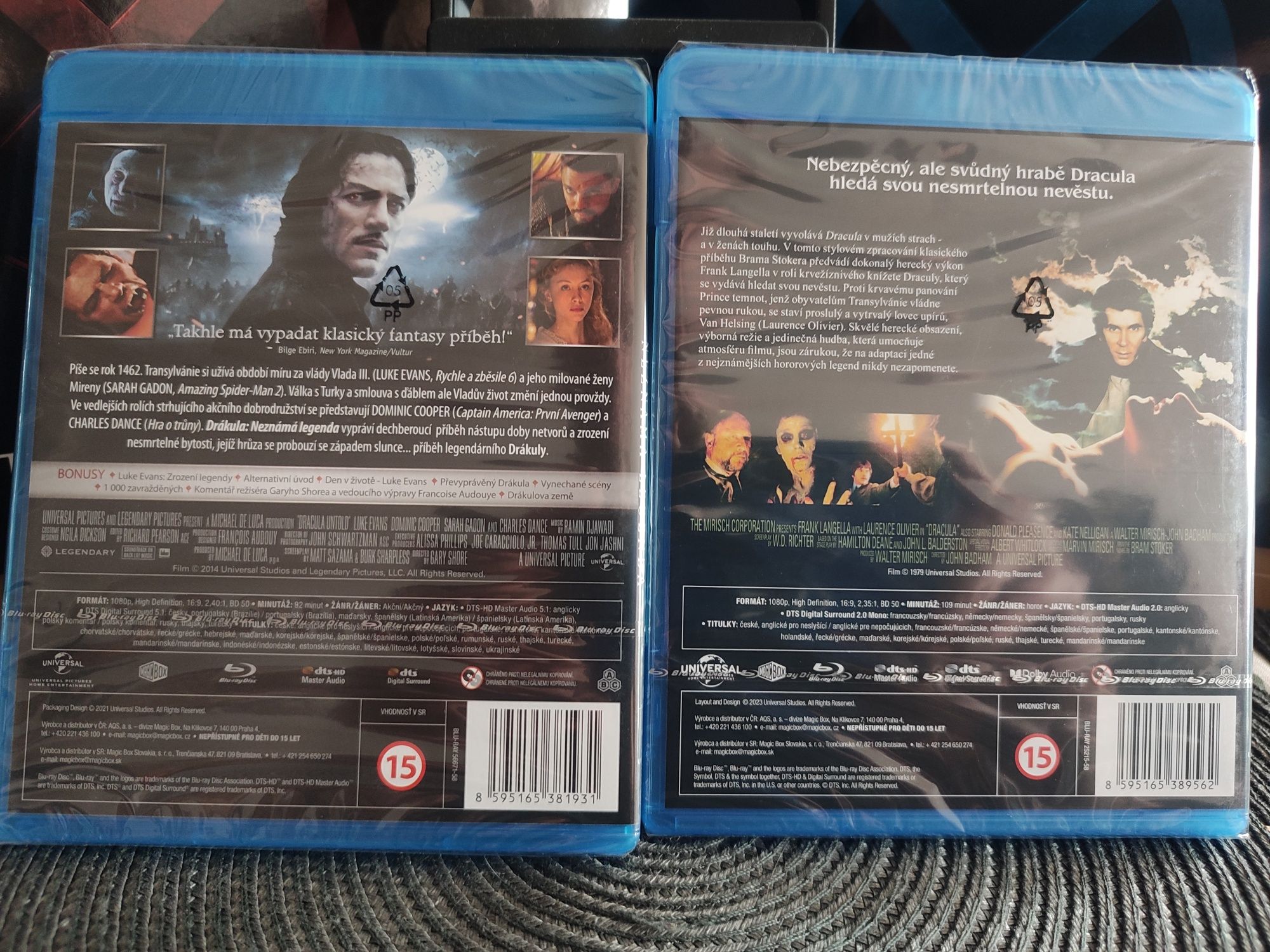 Zestaw filmów blu-ray Dracula (Luke Evans, Frank Langella, Laurence)Pl