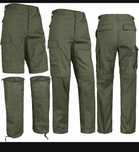 Spodnie trekkingowe 2w1 Mil-Tec BDU Zip-Off - Olive r. L