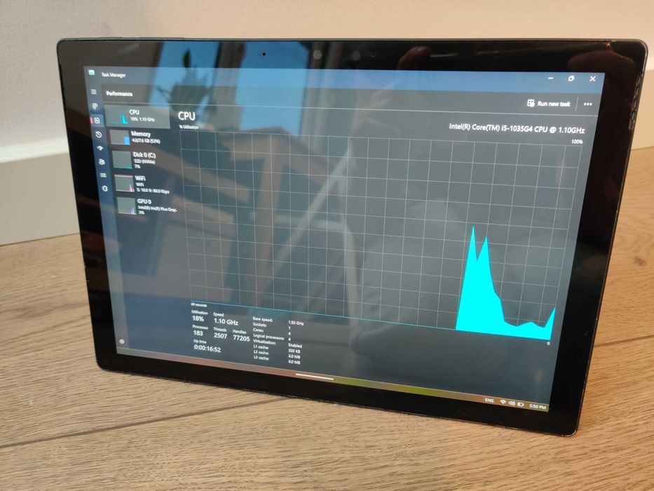 Microsoft Surface Pro 7, i5-1035G4, 8GB RAM, 128GB NVME - czarny