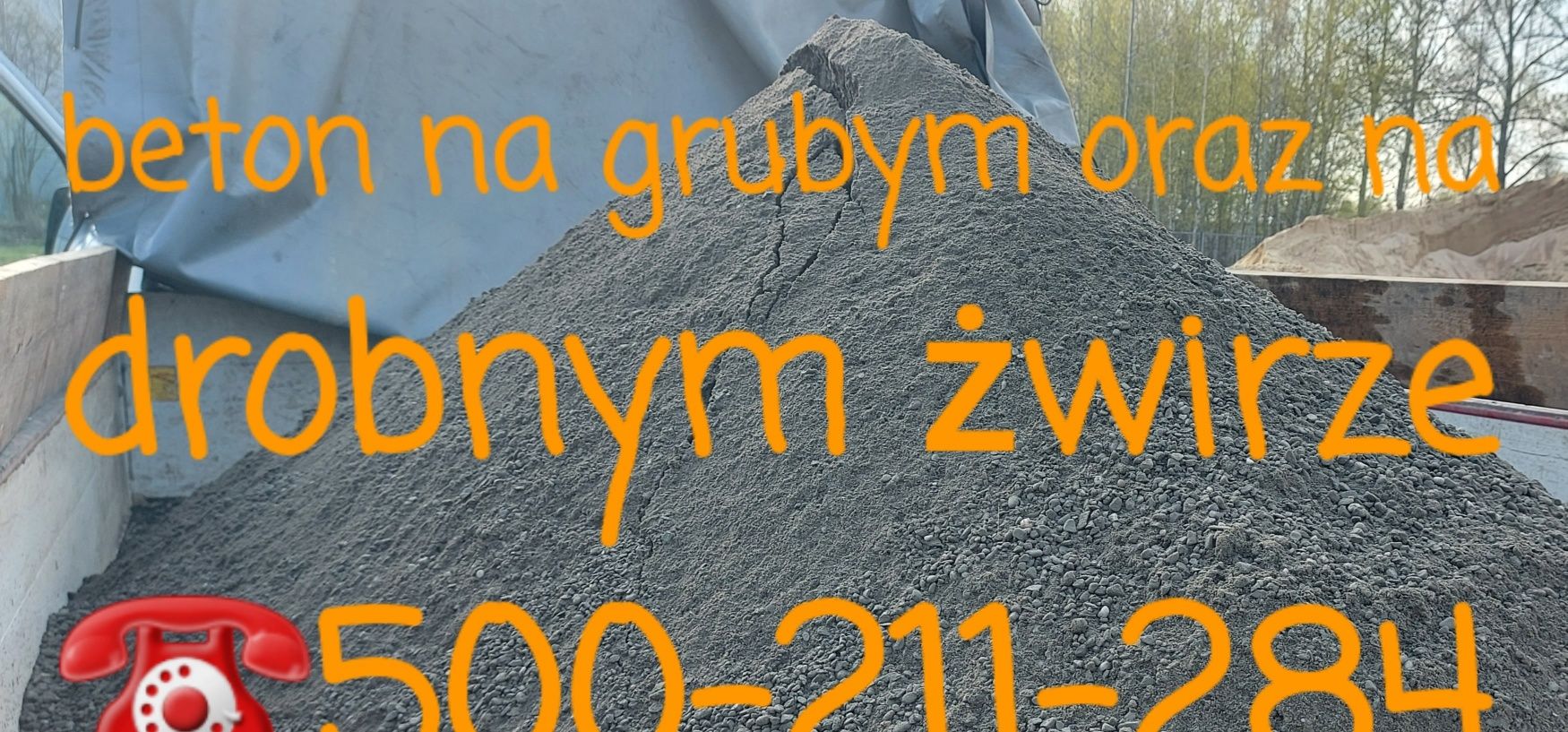 Beton suchy pół-suchy zaprawa także w SOBOTY piasek żwir dolomit ziem