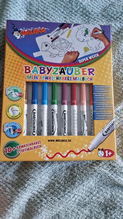 Набор дитячий Фломастери та розмальовка Babyzauber моющая