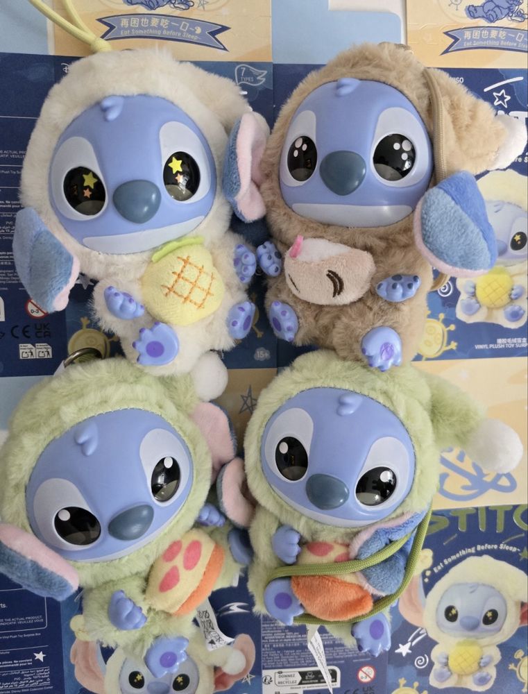 Мягкая игрушка-брелок Стич Labubu 17см бокс Stitch Pop Mart