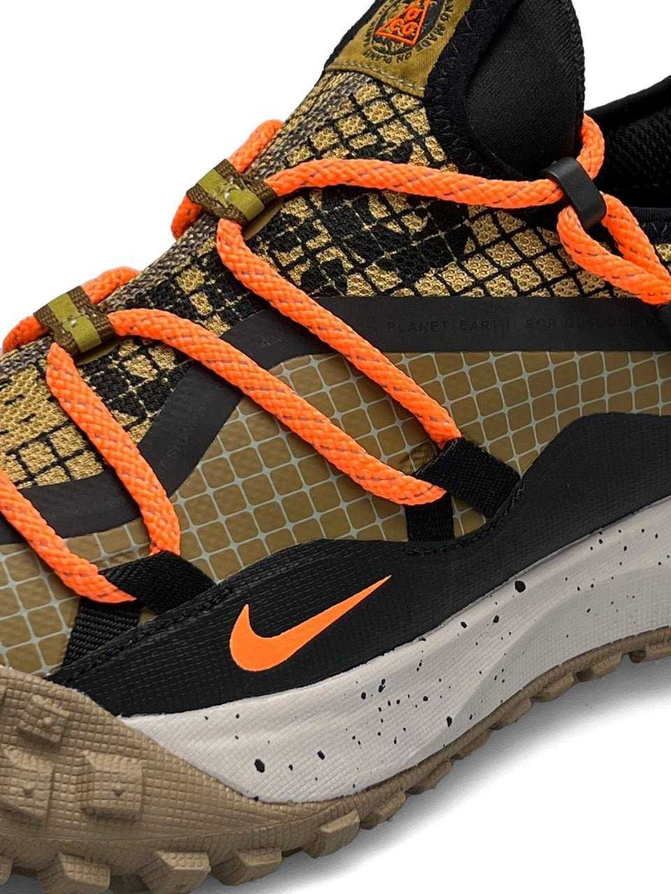 Чоловічі кросівки Nike Acg Mountain Fly хакі з помаранчевим A2337 ТОП