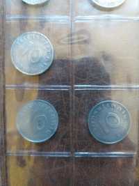 Moedas alemãs 10 Reich Pfennig 1940 a 1944 Zinco
