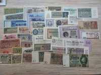 Zestaw starych banknotów 40 sztuk marek Niemcy każdy inny