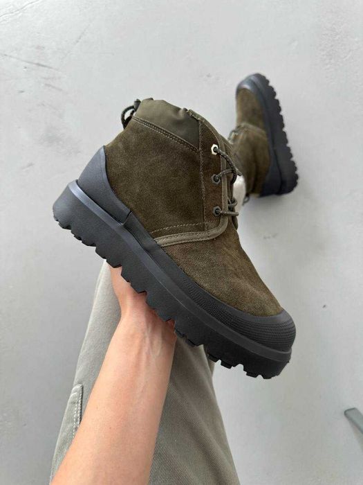 Угги Ugg Neumel Hybrid Khaki / Уггі Неумел Гібрид кольору хакі замшеві