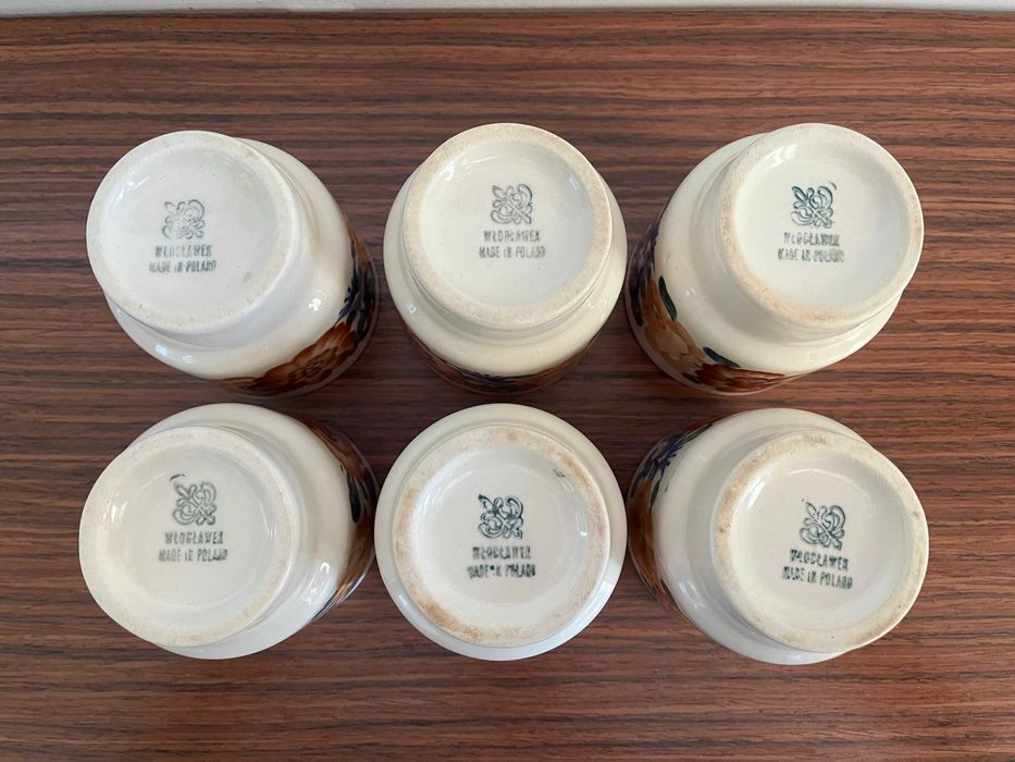 komplet czarek Włocławek - 6 sztuk