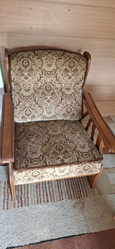Dębowa sofa + krzesło