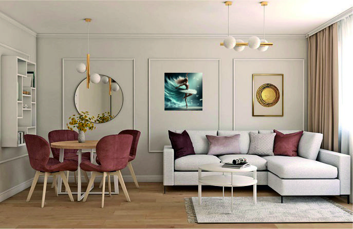 Obraz Obrazy Na Ścianę Do Salonu Sypialni Baletnica 50Cm X 50Cm
