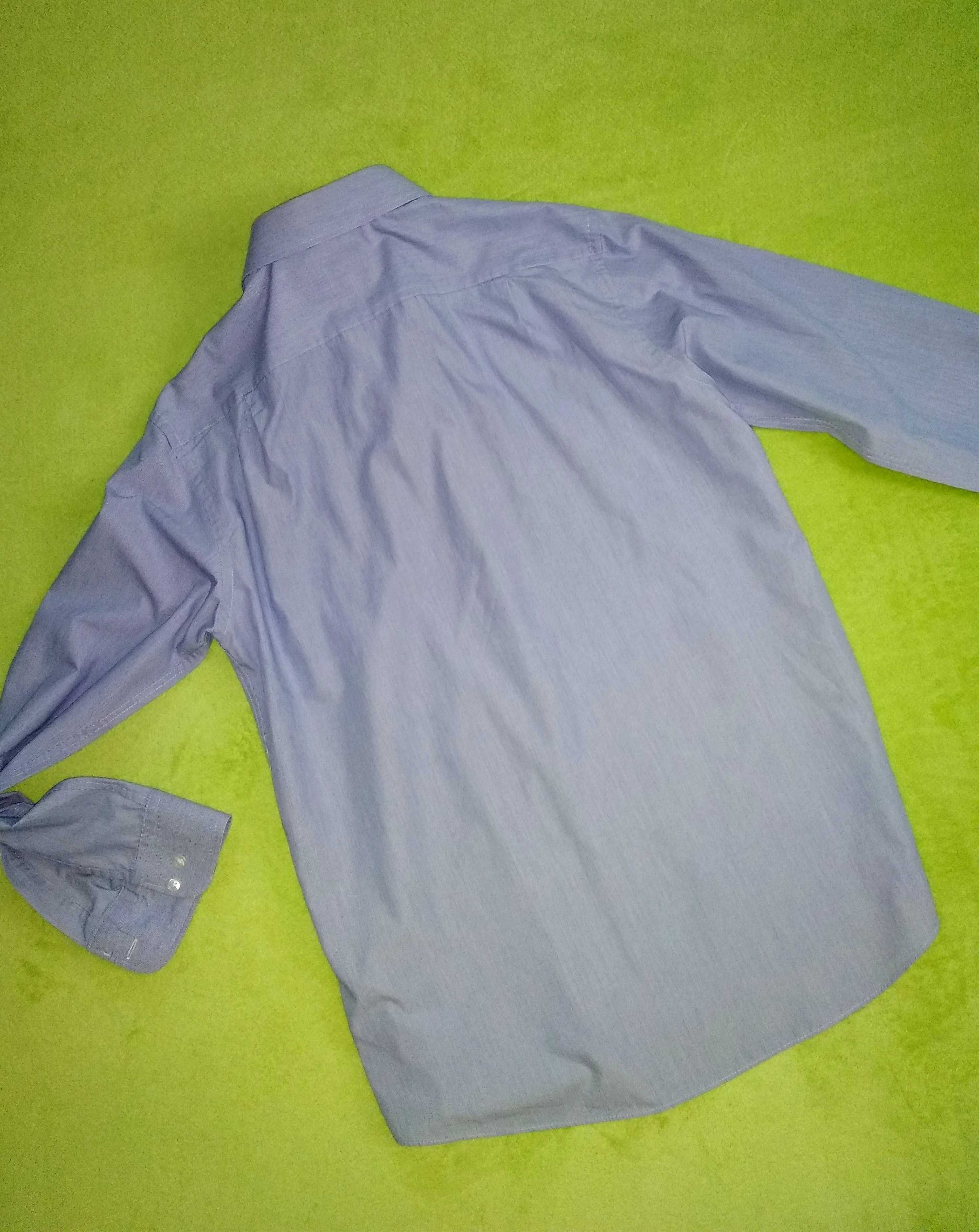 Niebieska koszula męska MARKS & SPENCER regular fit. Rozmiar M (39-40)