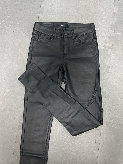 Vero Moda spodnie à la skóra XS rurki wysoki stan jak nowe