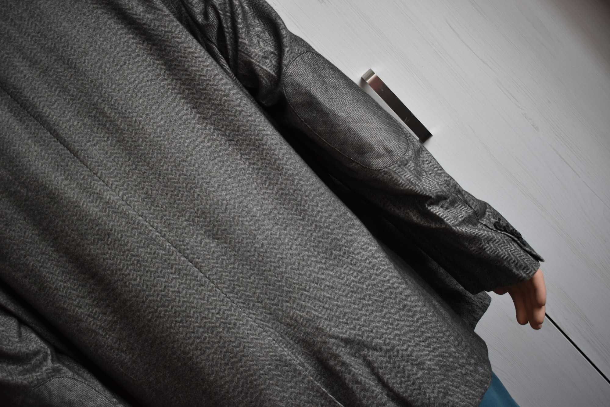 Marynarka XL XXL w jodełkę elegancka blazer Montego jodełka wizytowa