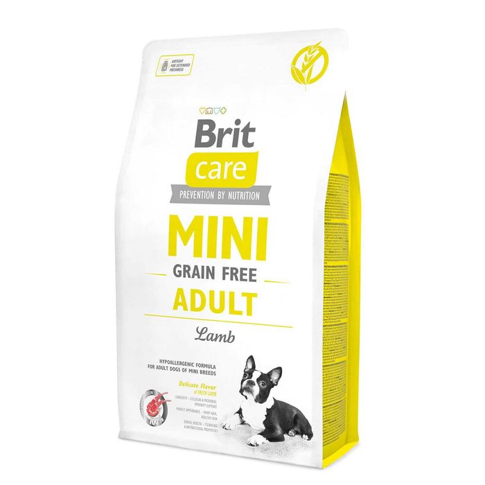 Brit Care GFMini Adult Lamb для собак малых пород ягненок 7кг Акция