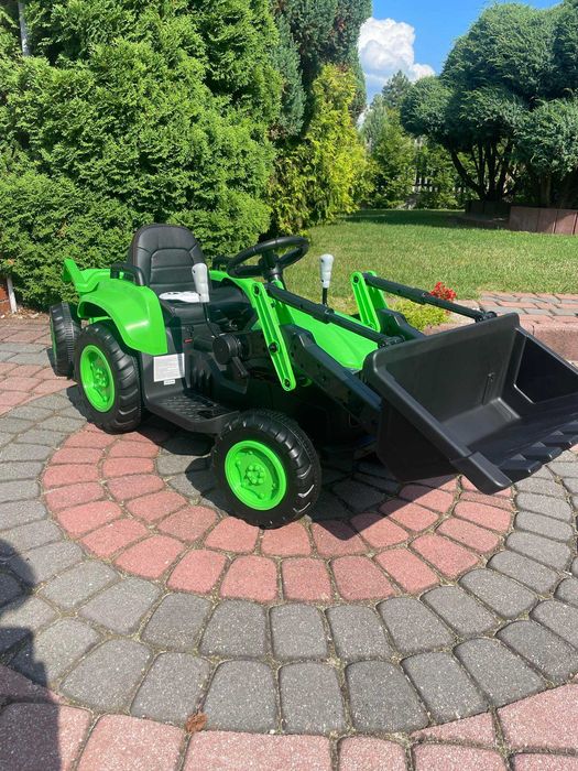 Traktor na akumulator 12V 2x45W z przyczepką i łyżką KOPARKA ciągnik