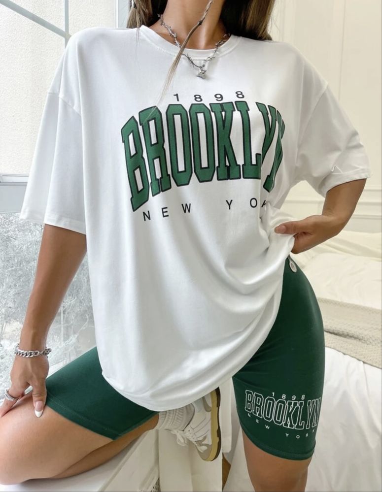 Komplet kolarki + t-shirt "BROOKLYN" rozmiar S - Super stan!