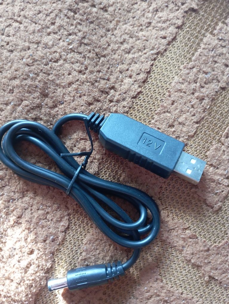 Новий кабель 12v USB ds. Перехідник для роутера