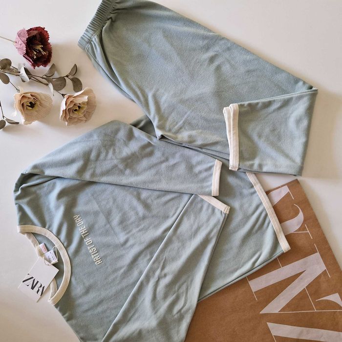 Пижама zara 128-134-140 теплая