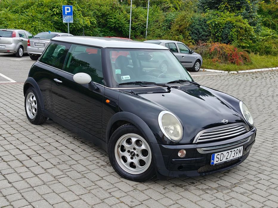 MINI Cooper 1.6 16V 115KM * KLIMATYZACJA * Czarny * Biały Dach * Aluski * Okazja