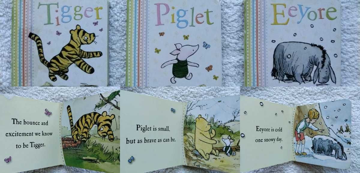 М'які іграшки Вінні Пух, Тигр, Ослик, міні-книжки на англійській мові