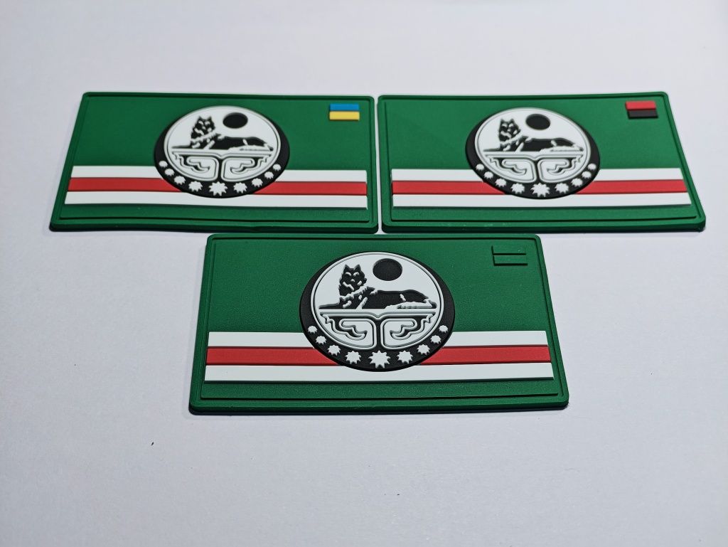 патчі 3D пвх гума "72 ОМБр" та "Прапор Ічкерії Чеченська Республіка"
