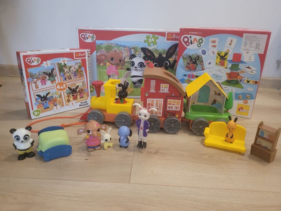 Bing pociag puzzle figurki gry
