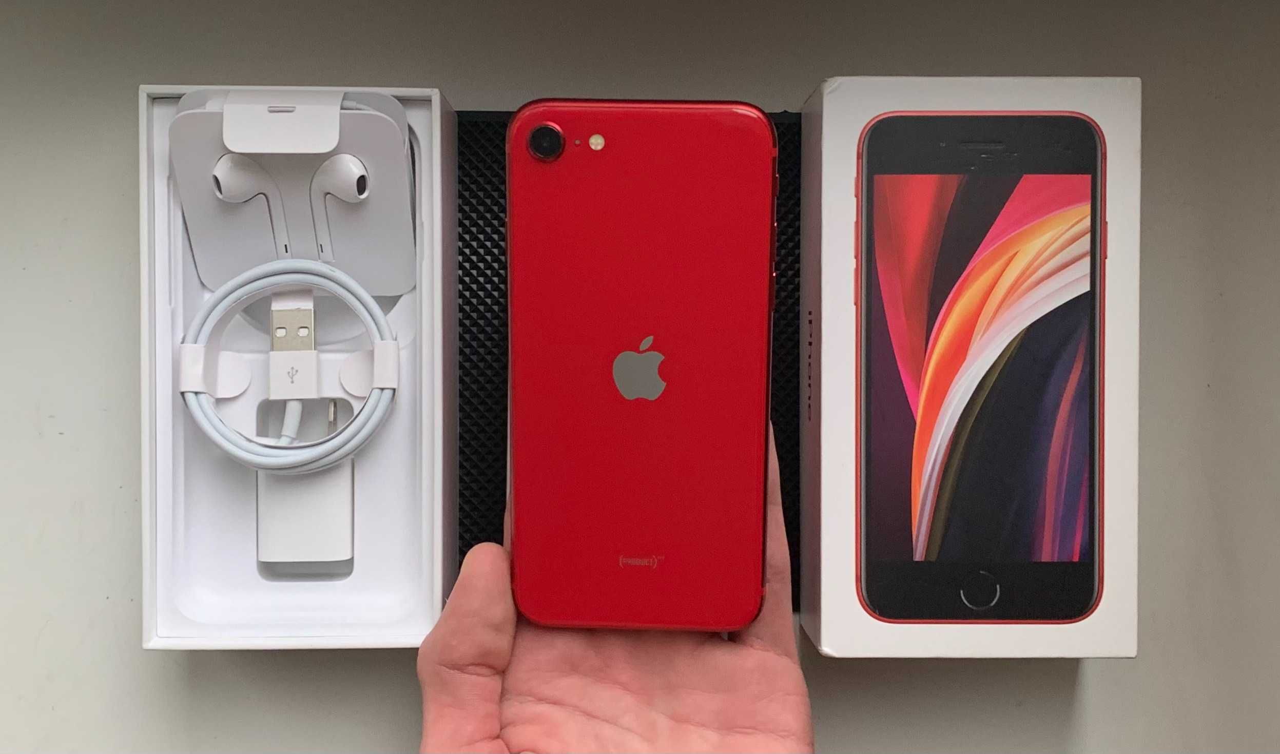 НОВЫЙ - iPhone SE 2020 64 гб - NEVERLOCK - 100% АКБ + КОМПЛЕКТ - RED