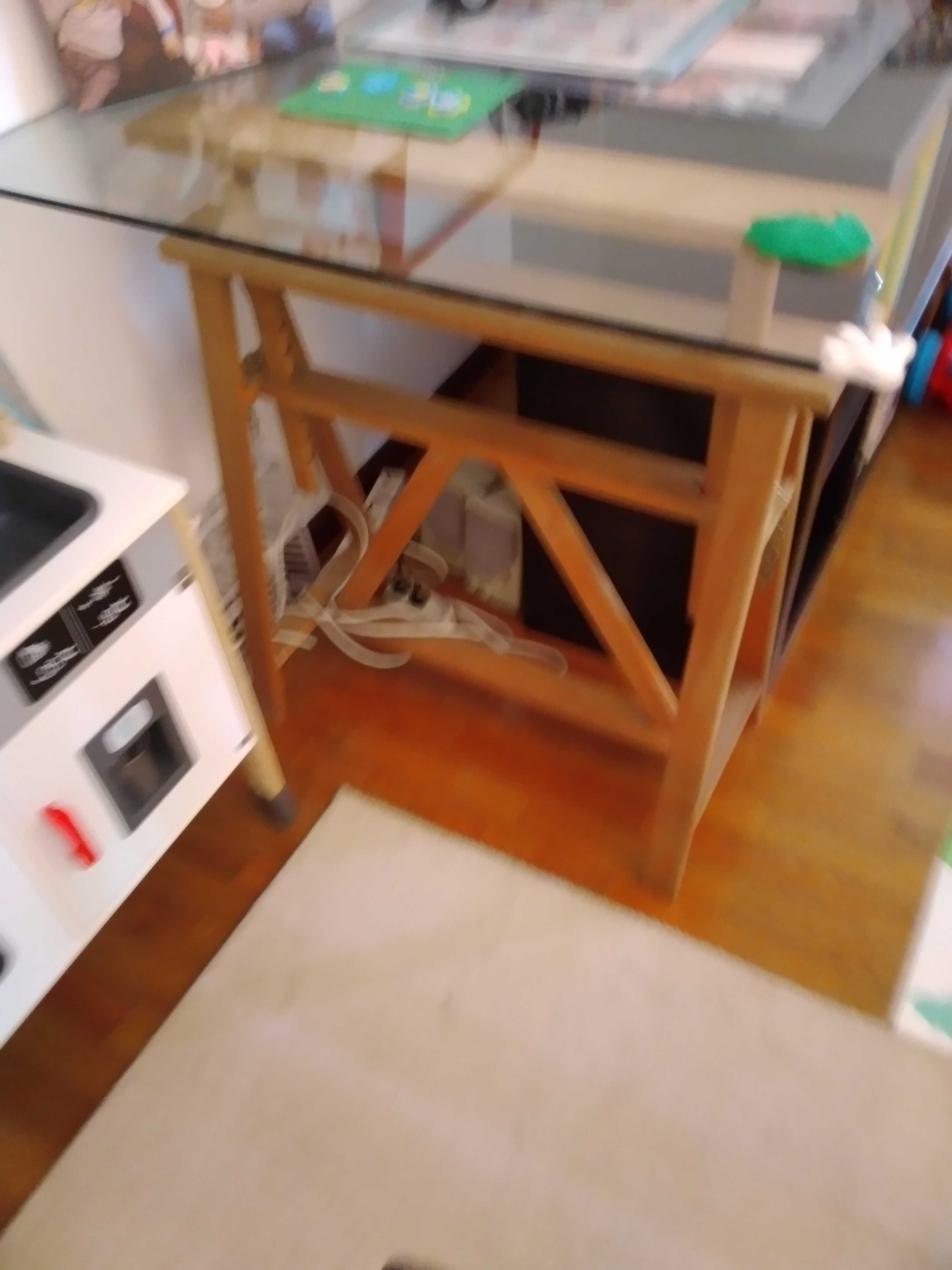 Mesa _ Secretaria em vidro c/tripé