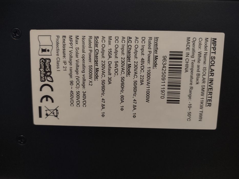 NOWY Falownik inwerter hybrydowy EASUN SMW 11KW PARALLEL