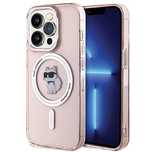 Etui Karl Lagerfeld IML Choupette MagSafe na iPhone 15 Pro Max - różow