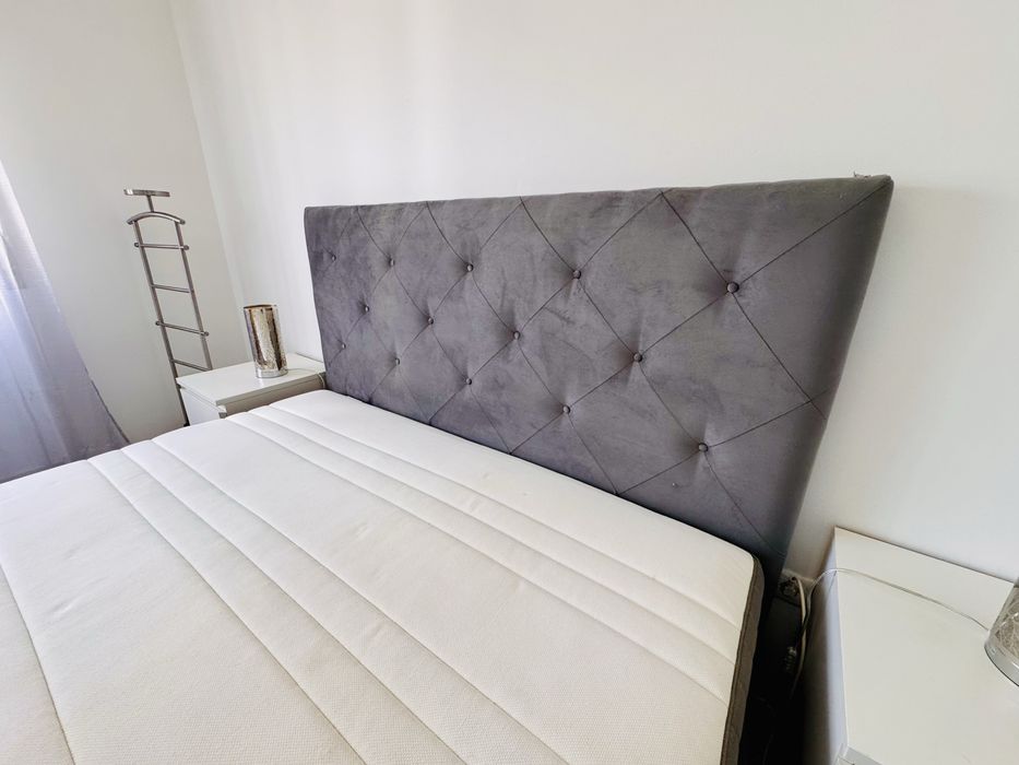 Cama De Casal 160x200 Cinza