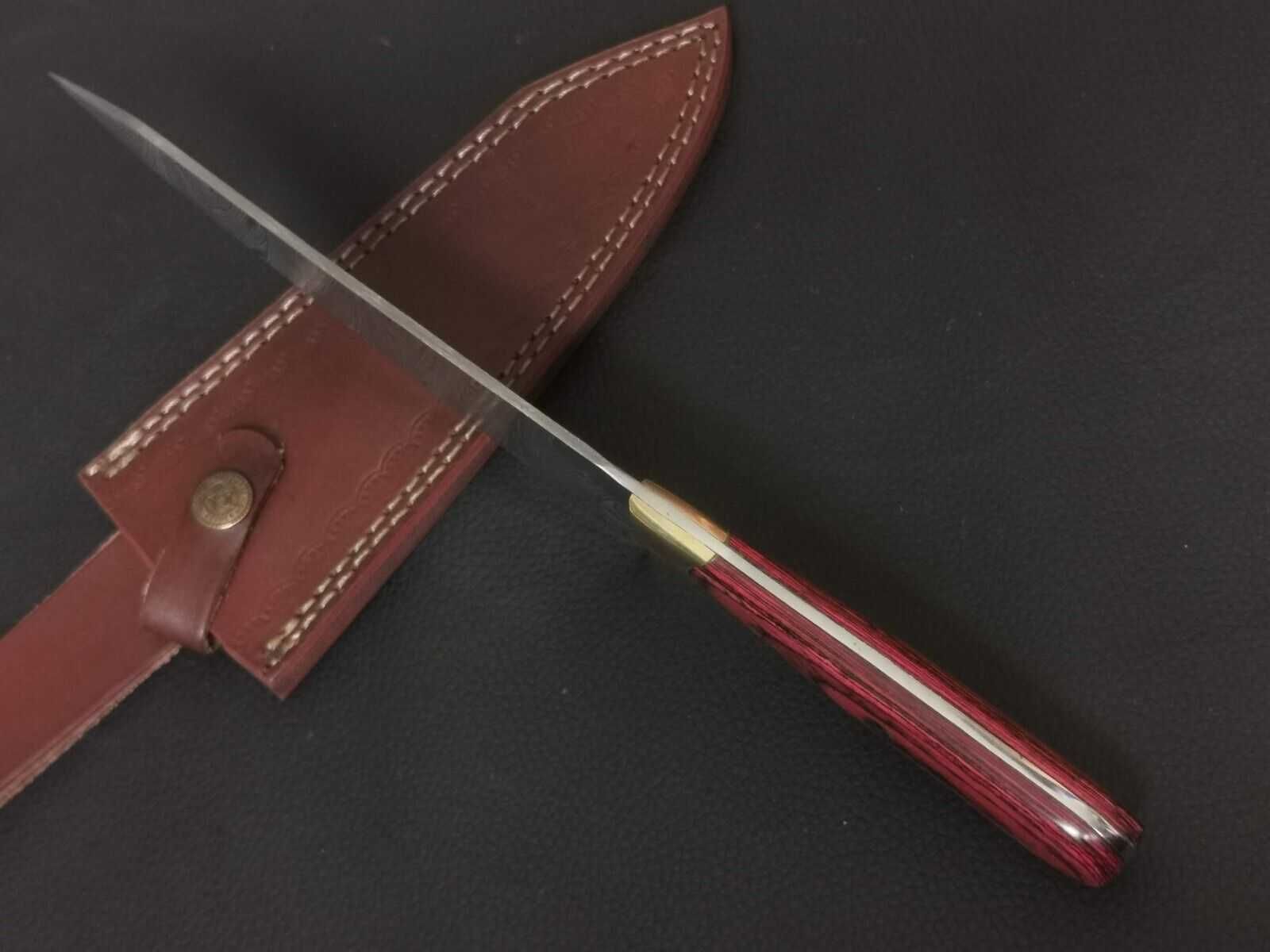 DAMAST nóż myśliwski KUCHENNY 30 cm stal DAMASCEŃSKA ręcznie wykonany