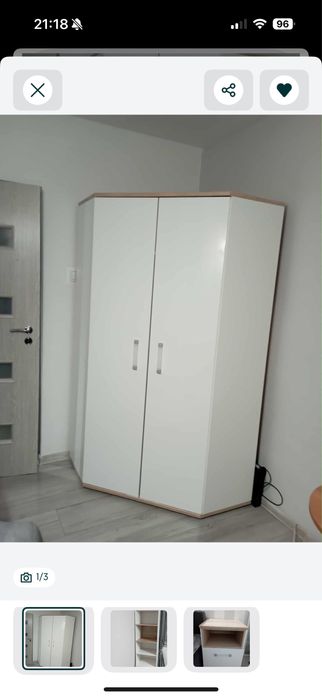 Szafa biala wysoki  połysk