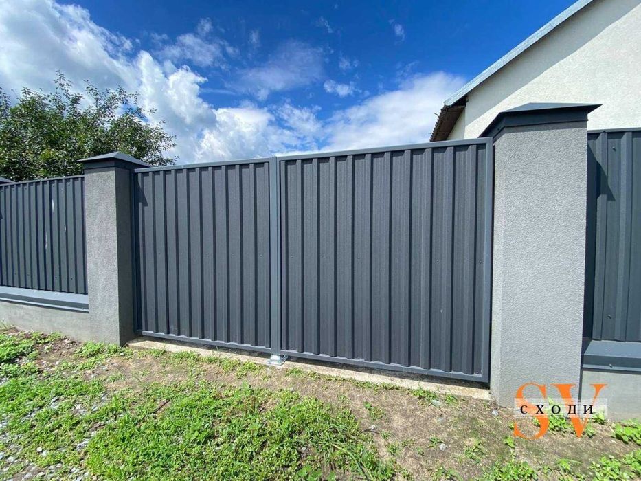 Брами | Ворота БУДЬ ЯКОЇ СКЛАДНОСТІ, Паркани із профнастилу АВТОМАТИКА