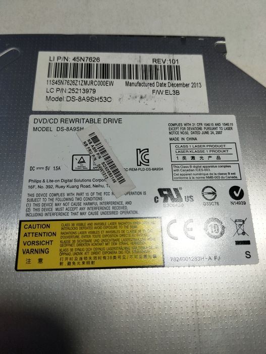 Napęd DVD/CD model: DS-8A9SH53C