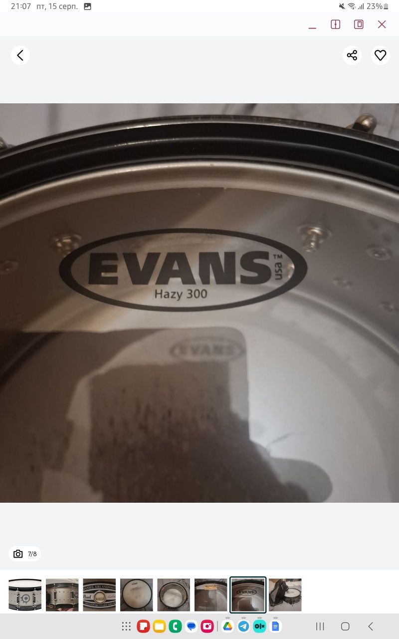 Рабочий (Малий барабан) Pearl DE1455 Daniel Erlandsson signature snare