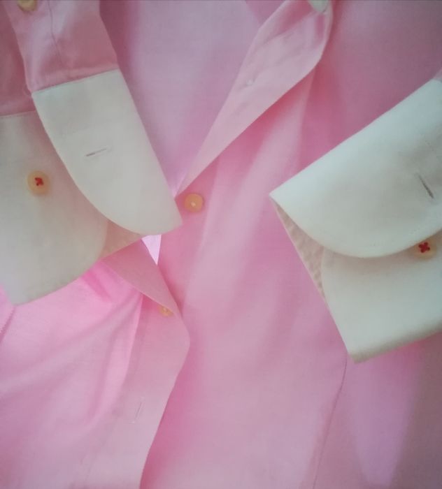 Blusa Rosa Sacoor 38 c/ cotoveleira