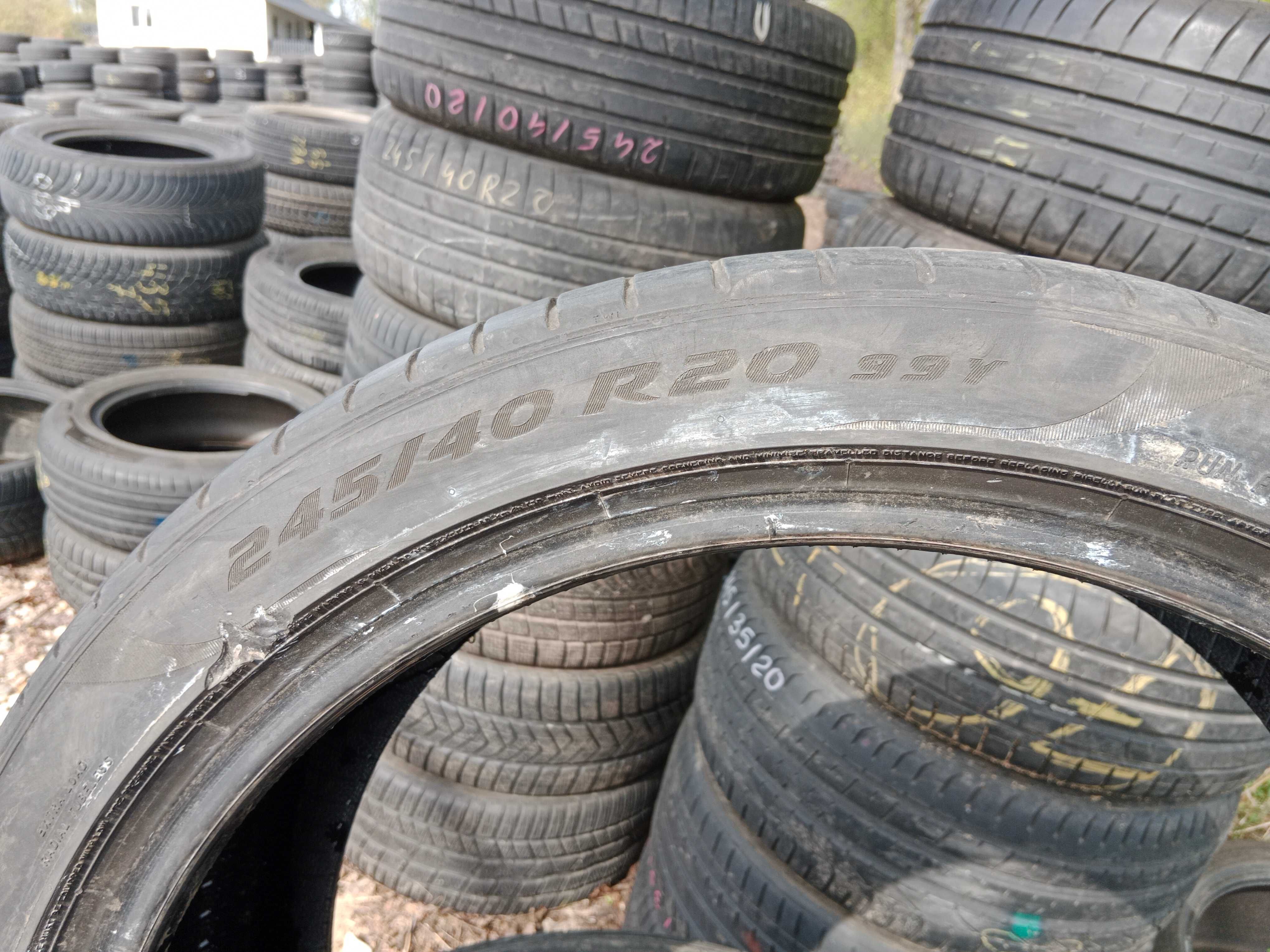 Opona używana 245/40R20 Pirelli P Zero TM RSC 1szt.