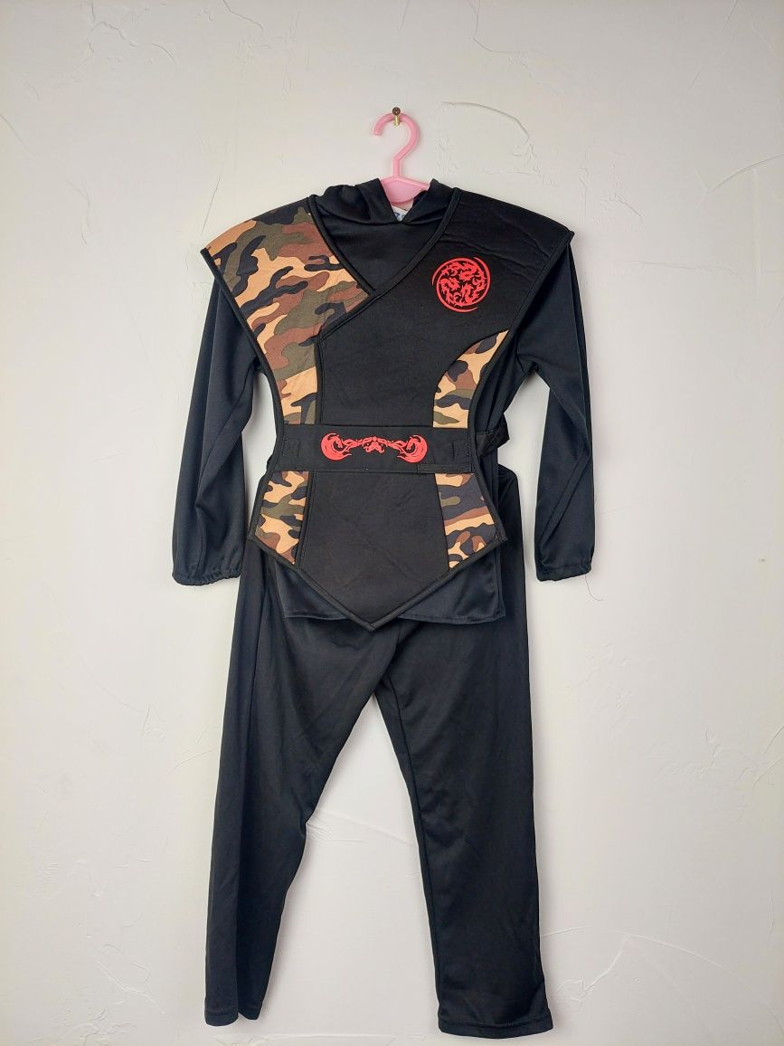 Strój przebranie Ninja samuraj rozmiar 110 116 cm. B244