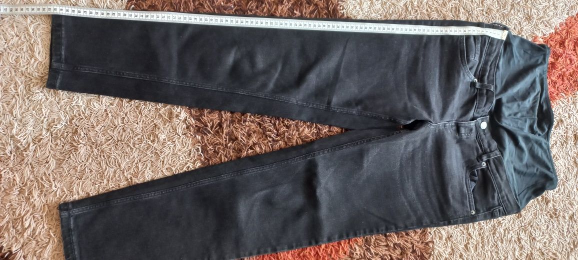 Spodnie jeansowe ciążowe sinsay czarne proste