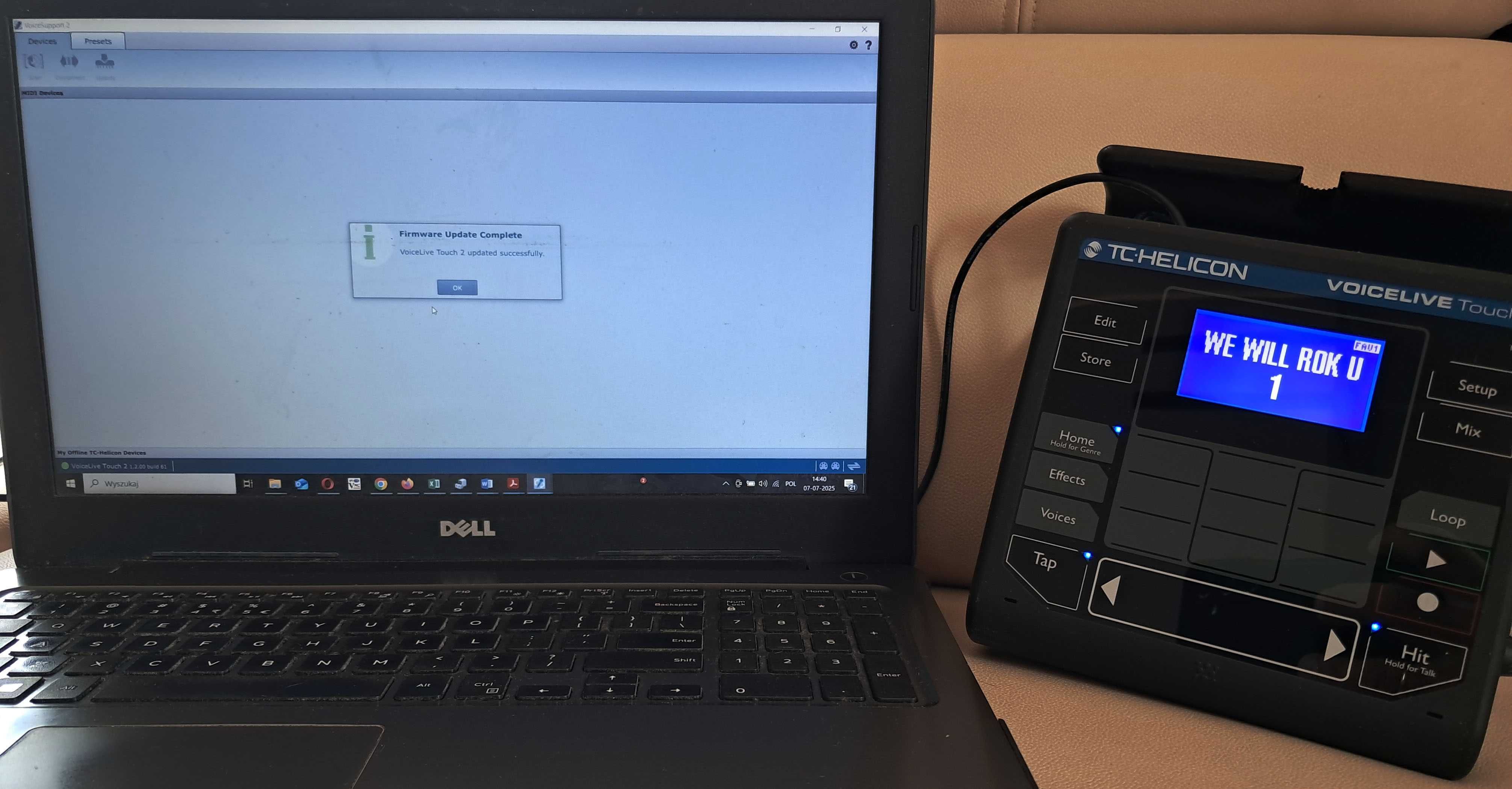 TC Helicon VoiceLive Touch 2, Nowe oprogr., Instrukcja PL, min. użytk.