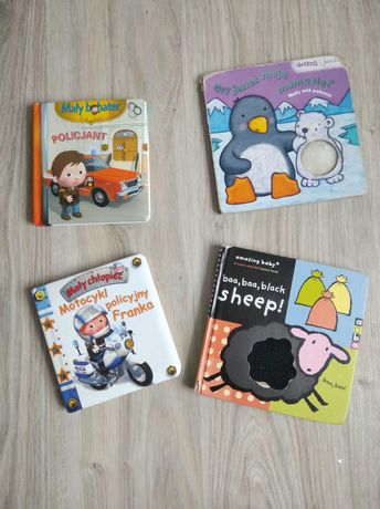 Książka cztery książki dla dzieci sensoryczne twarde strony
