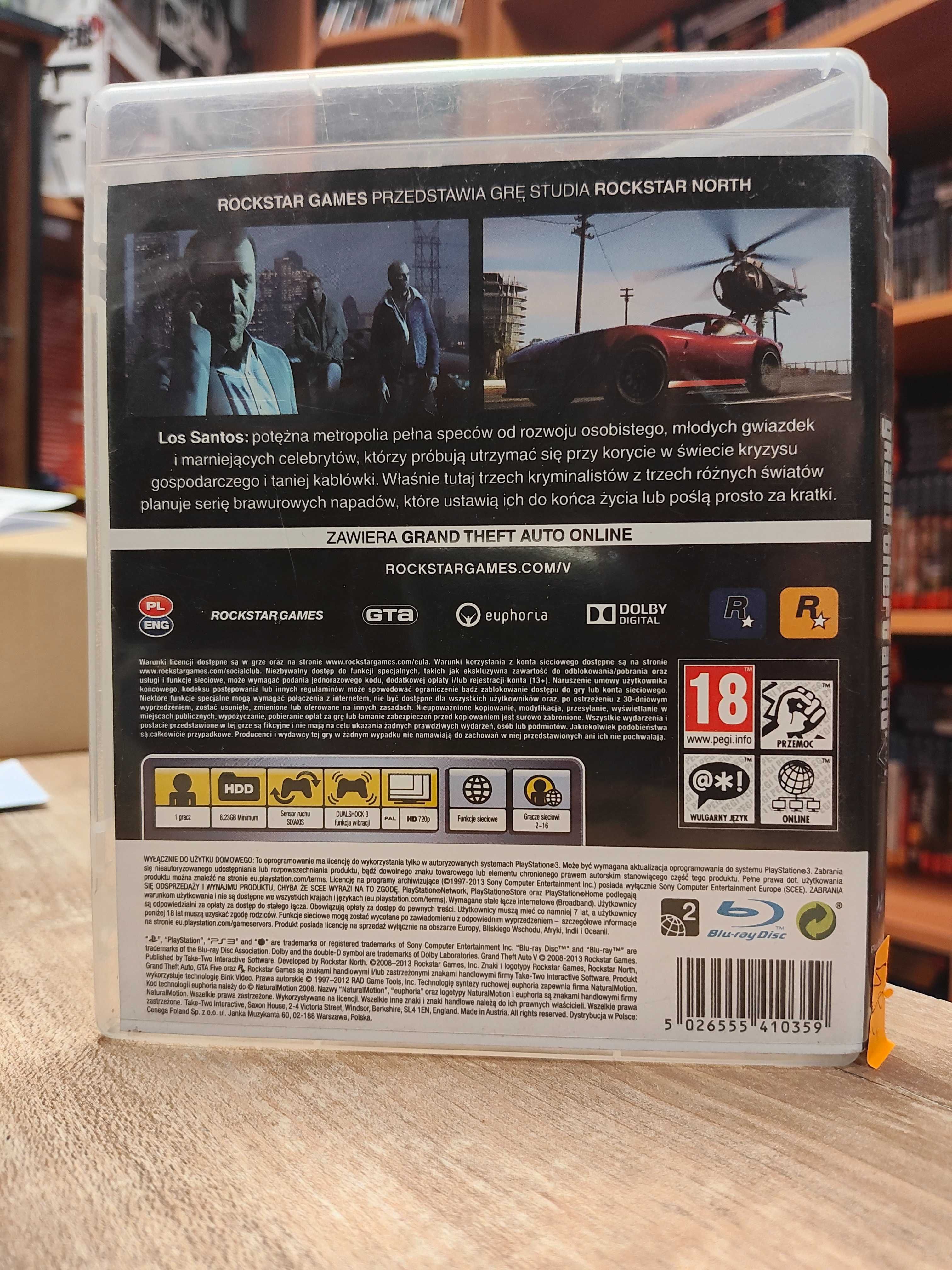 Grand Theft Auto GTA Five 5 V PlayStation 3 (PS3) PL SklepRetroWWA